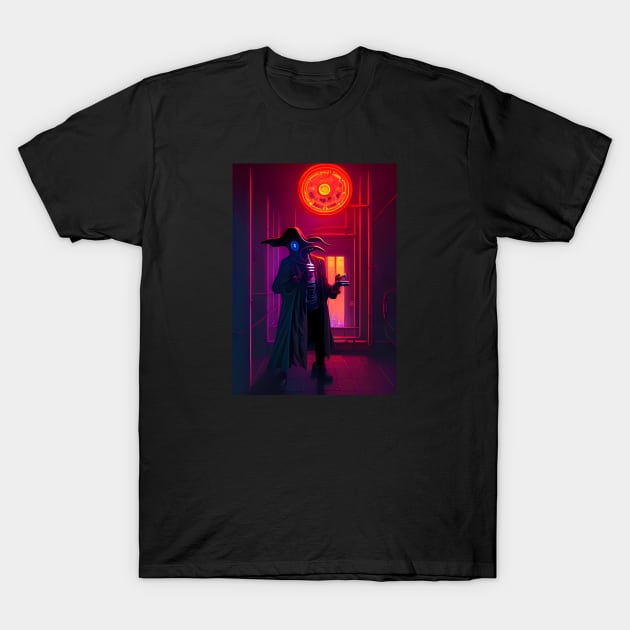 Cyberpunk plague doctor T-Shirt by AnnArtshock